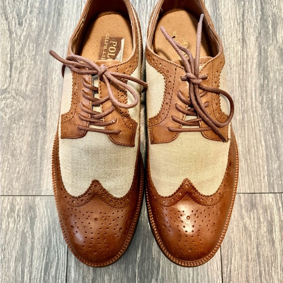 Polo by Ralph Lauren  Wingtip Oxfords used 1x in runway show like new no box - Picture 1 of 6